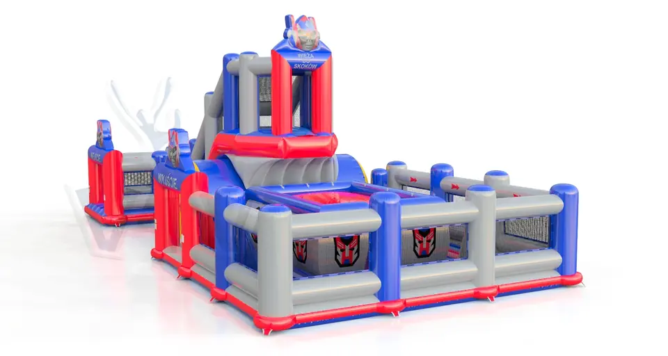 Jumping Tower L with fence Robot commercial inflatable action game