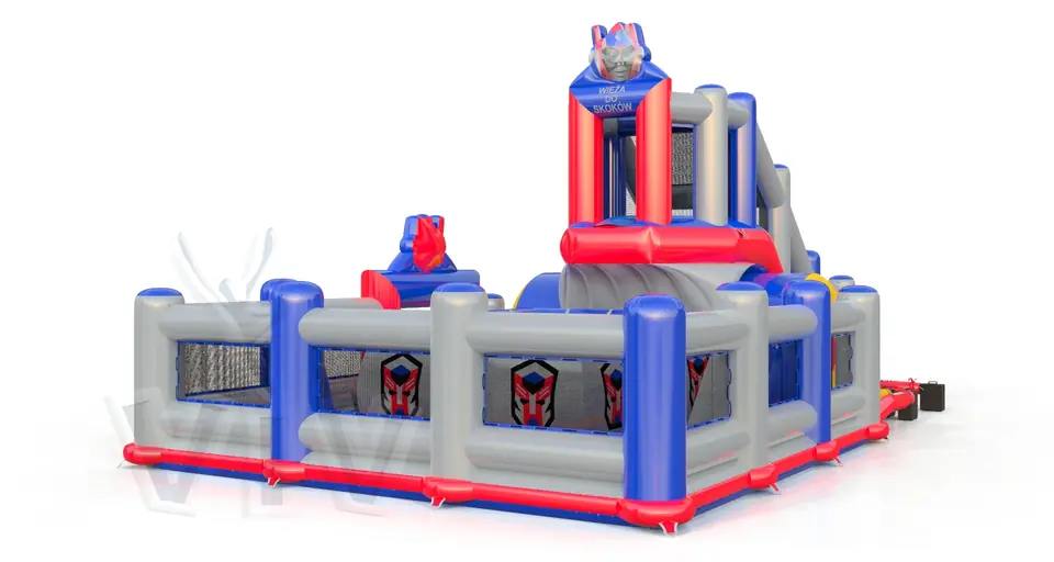 Jumping Tower L with fence Robot commercial inflatable action game