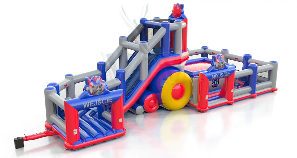 Jumping Tower L with fence Robot commercial inflatable action game