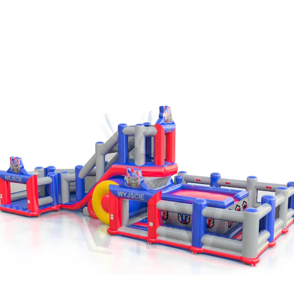 Jumping Tower L with fence Robot commercial inflatable action game