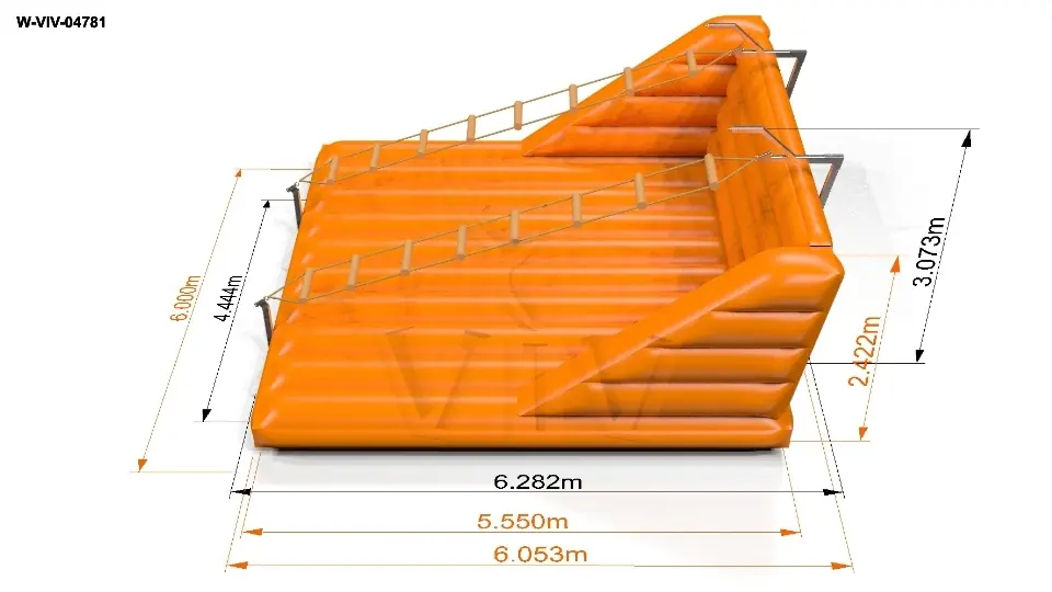 Ladders Pirate`s ship 6.3 x 6.0 x 3.1 m commercial inflatable action game