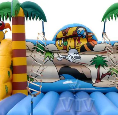 Ladders Treasure Island 6.3 x 6.0 x 3.1 m commercial inflatable action game