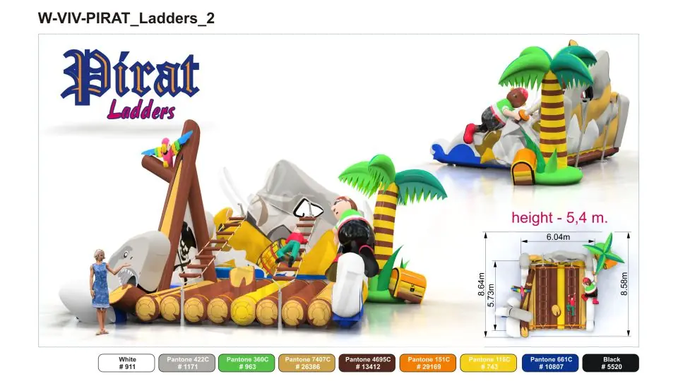 Raft Ladders - Collection Pirate commercial inflatable action game