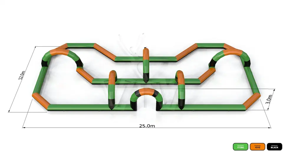 Scooter racecourse commercial inflatable action game