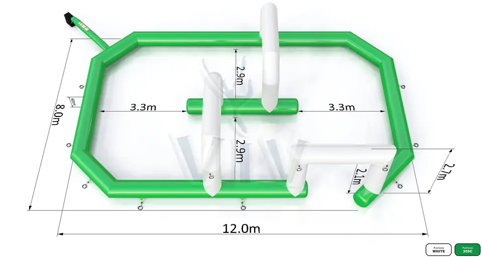 Scooter racecourse commercial inflatable action game