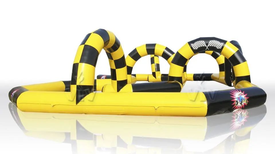 Scooter racecourse C shape with one entrance commercial inflatable action game