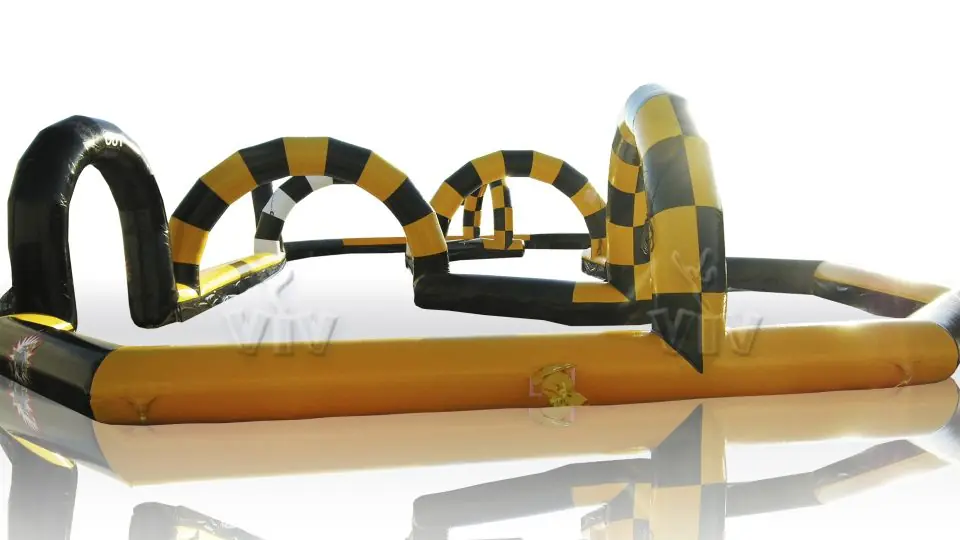 Scooter racecourse C shape with one entrance commercial inflatable action game