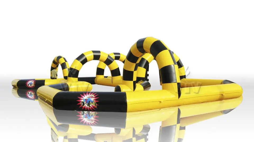 Scooter racecourse C shape with one entrance commercial inflatable action game
