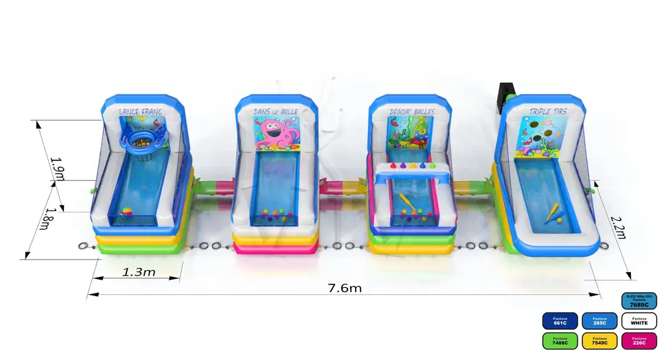 Set of 4 games Underwater World commercial inflatable action game