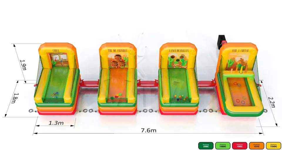 Set of 4 games Western commercial inflatable action game