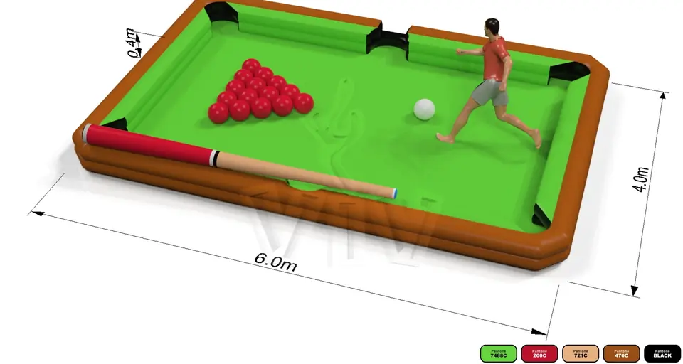Snooker Field 6 x 4 m commercial inflatable action game