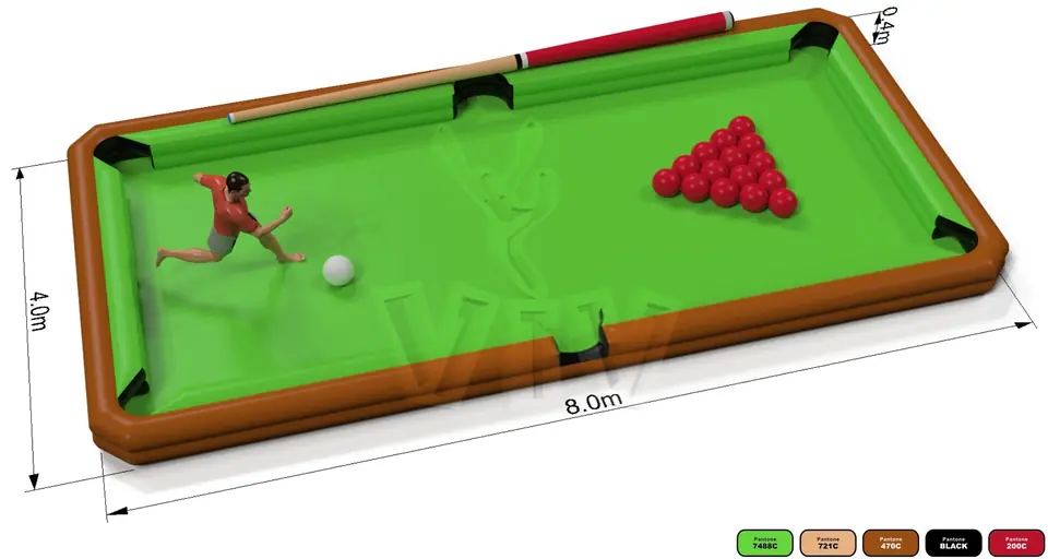 Snooker Field 8 x 4 m commercial inflatable action game