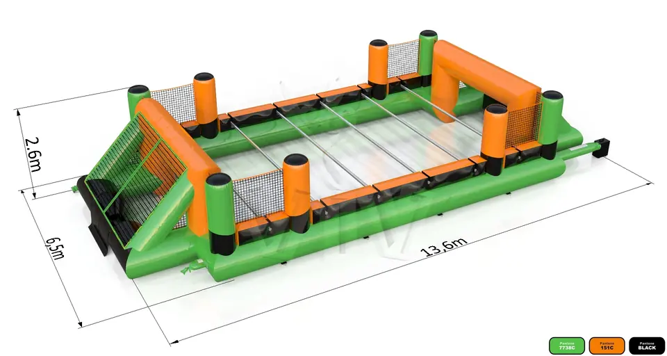 Soccer field commercial inflatable action game
