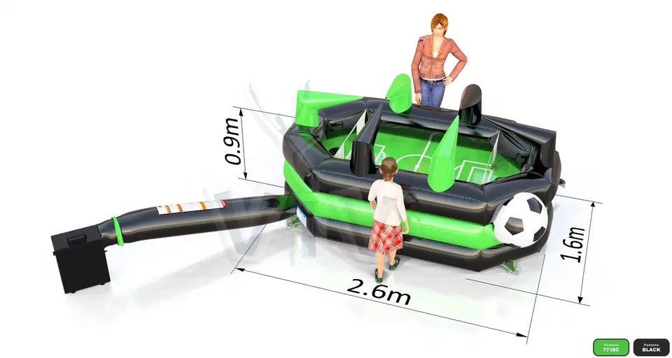 Soccer field commercial inflatable action game