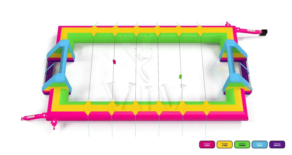 Soccer field with ropes commercial inflatable action game