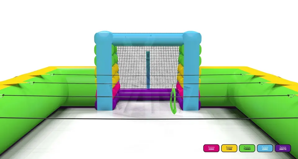 Soccer field with ropes commercial inflatable action game