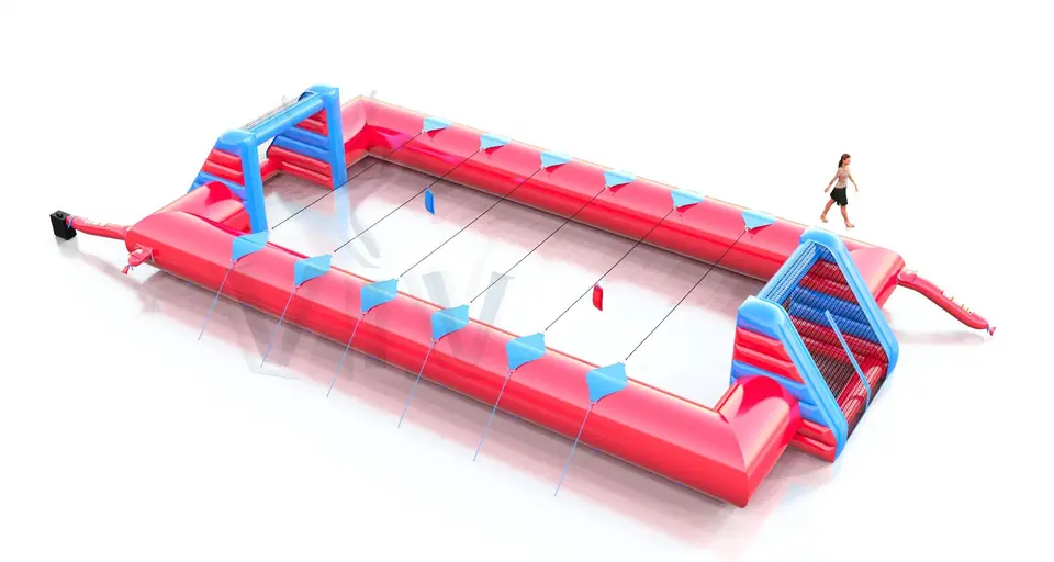Soccer field with ropes commercial inflatable action game
