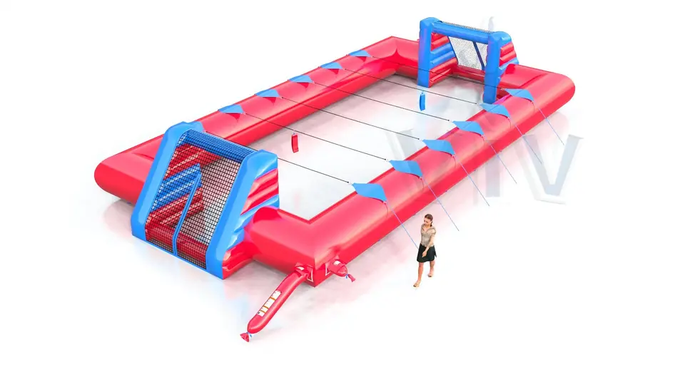 Soccer field with ropes commercial inflatable action game