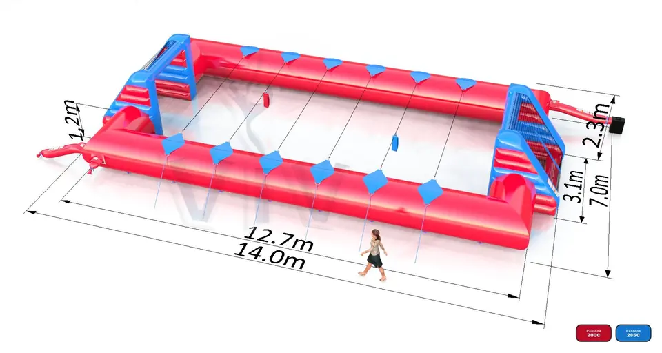 Soccer field with ropes commercial inflatable action game
