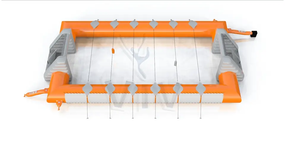 Soccer field with ropes commercial inflatable action game