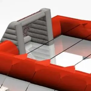 Soccer without additives - part pneumatic commercial inflatable action game