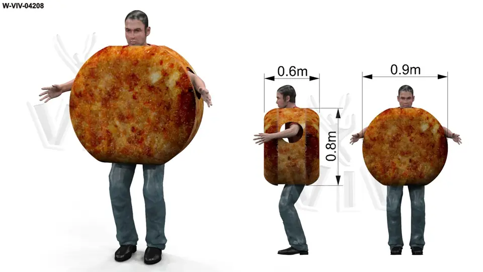 Sumo hamburger steak commercial inflatable action game