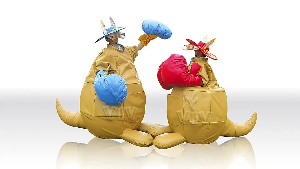 Sumo Kangaroos two figures without mat (for adults) PLASTICOTTA commercial inflatable action game