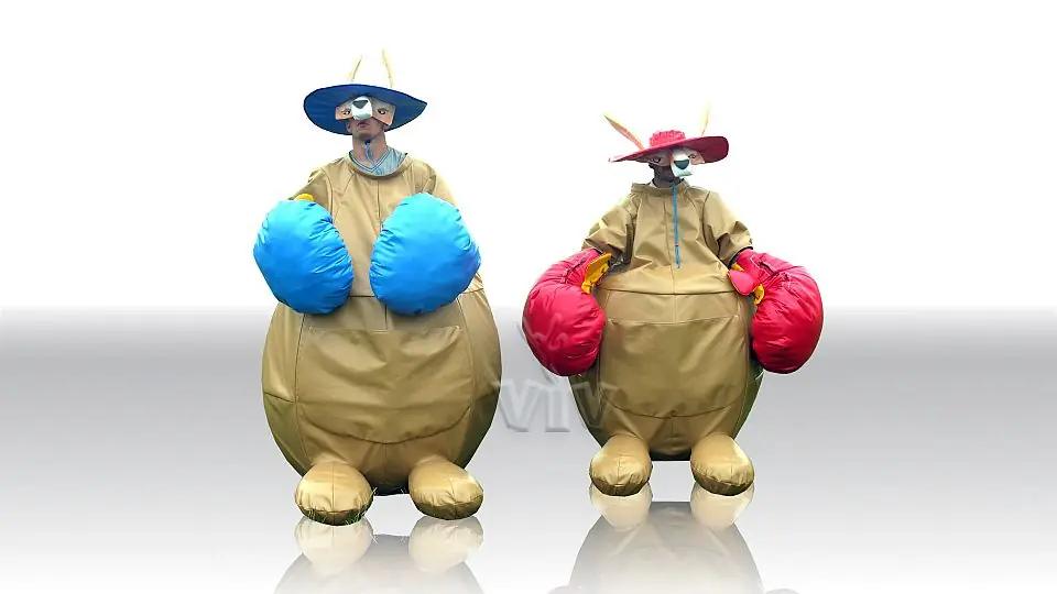 Sumo Kangaroos two figures without mat (for adults) PLASTICOTTA commercial inflatable action game