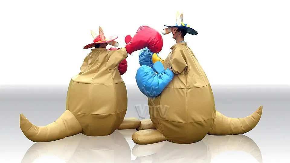 Sumo Kangaroos two figures without mat (for adults) PLASTICOTTA commercial inflatable action game