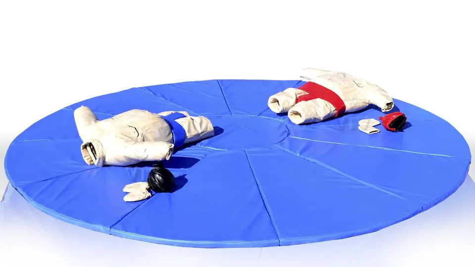 Sumo Men with mat PLASTICOTTA commercial inflatable action game