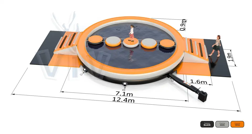 Swimming pool commercial inflatable action game