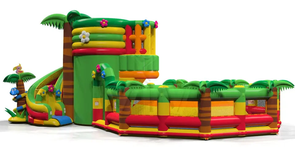 Tower Jump Jungle De Luxe commercial inflatable action game
