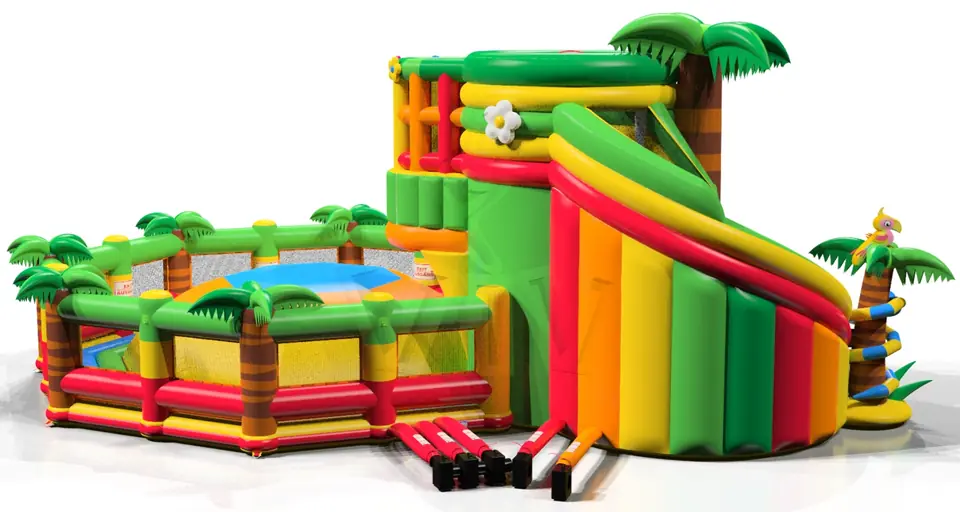 Tower Jump Jungle De Luxe commercial inflatable action game