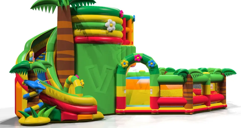Tower Jump Jungle De Luxe commercial inflatable action game