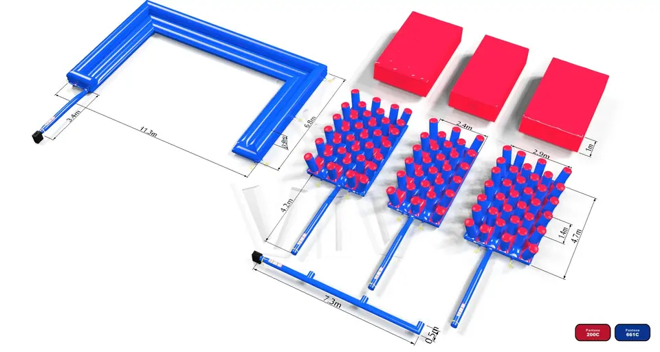 Triple Jump cushion for trampoline Euroviva commercial inflatable action game