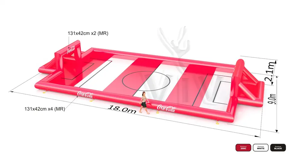 Water Soccer Coca-Cola commercial inflatable action game