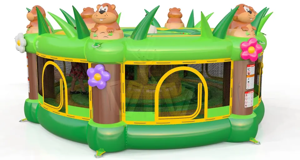 Whack-a-Mole beavers (for kids) commercial inflatable action game