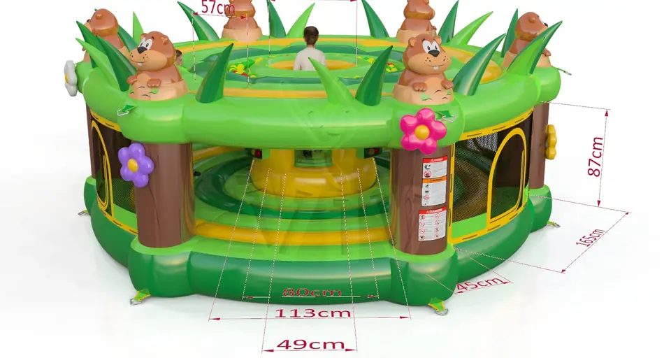 Whack-a-Mole beavers (for kids) commercial inflatable action game