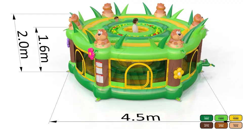 Whack-a-Mole beavers (for kids) commercial inflatable action game