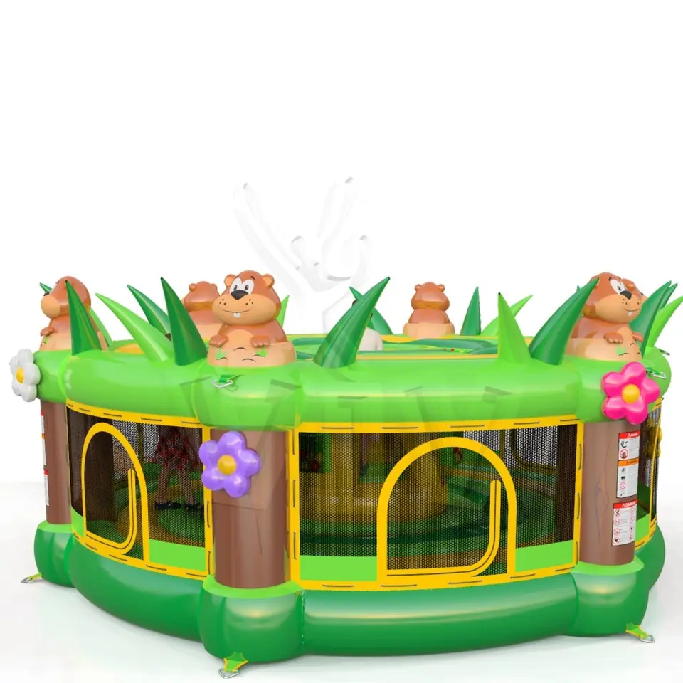 Whack-a-Mole beavers (for kids) commercial inflatable action game