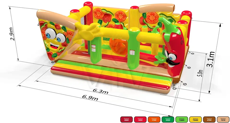 Active Center Pizza commercial inflatable active center