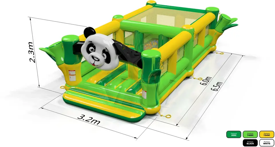 Active Center with pool Panda commercial inflatable active center