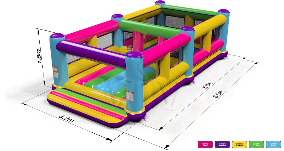 Active Center with pool Startup commercial inflatable active center