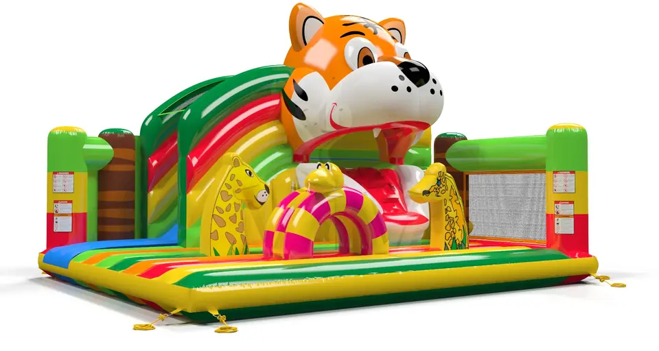 Active Center with swallower tiger head commercial inflatable active center