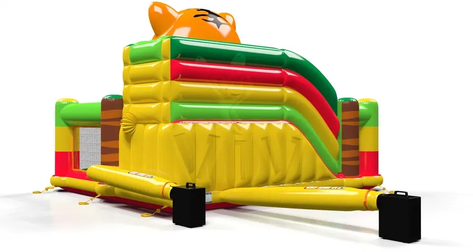 Active Center with swallower tiger head commercial inflatable active center