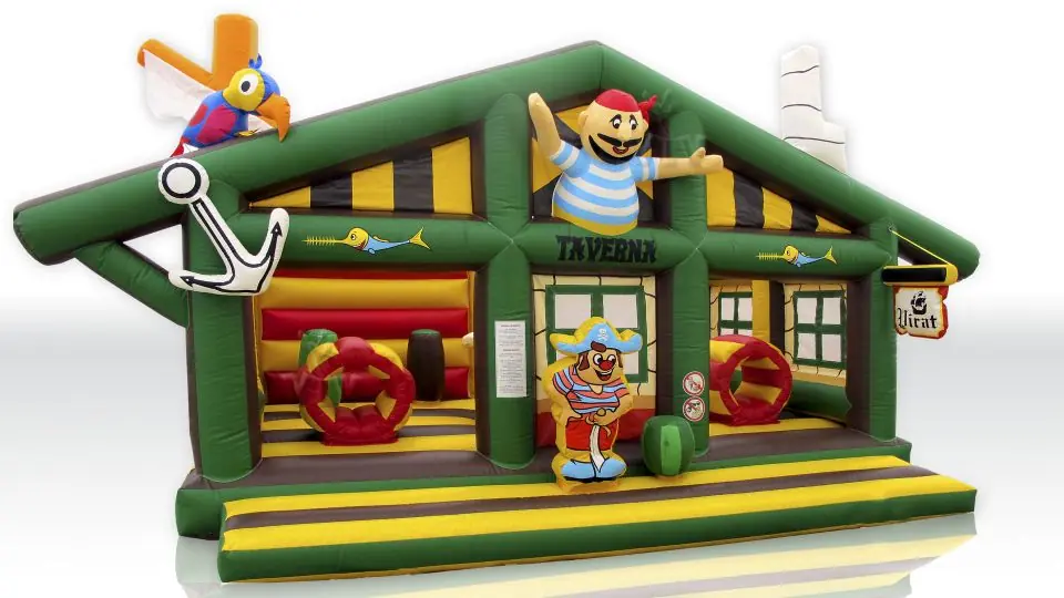 Green Active Center Pirates commercial inflatable active center