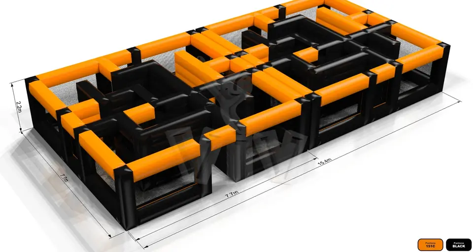 Labyrinth commercial inflatable active center