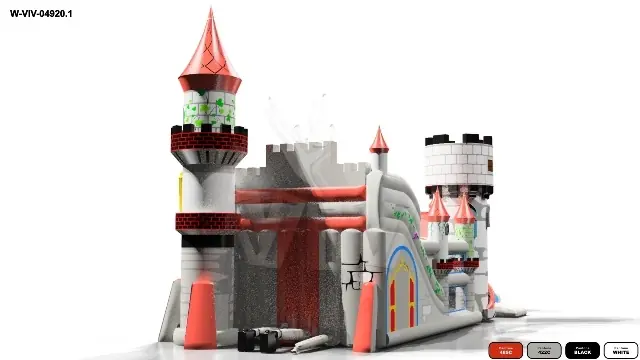 Slide Knight's Castle with Active Center - in two parts commercial inflatable active center