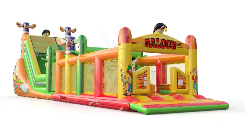 Slide Saloon with Active Center commercial inflatable active center