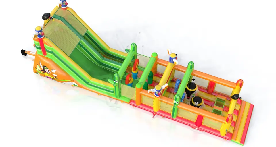 Slide Saloon with Active Center commercial inflatable active center